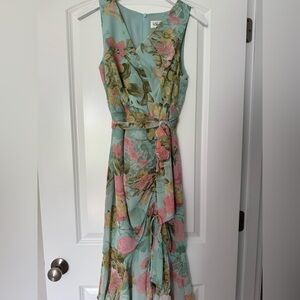 Eliza J Blue Floral Dress